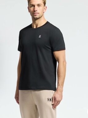 Psycho Bunny Men's Classic Crew Neck T-Shirt small embroidered logo.